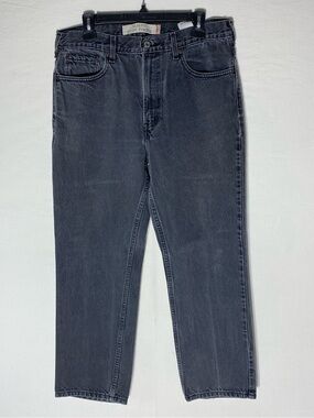 Vintage 90s Levis Faded Black Slim Fit Jeans 100% Cotton 36 Dadcore Normcore